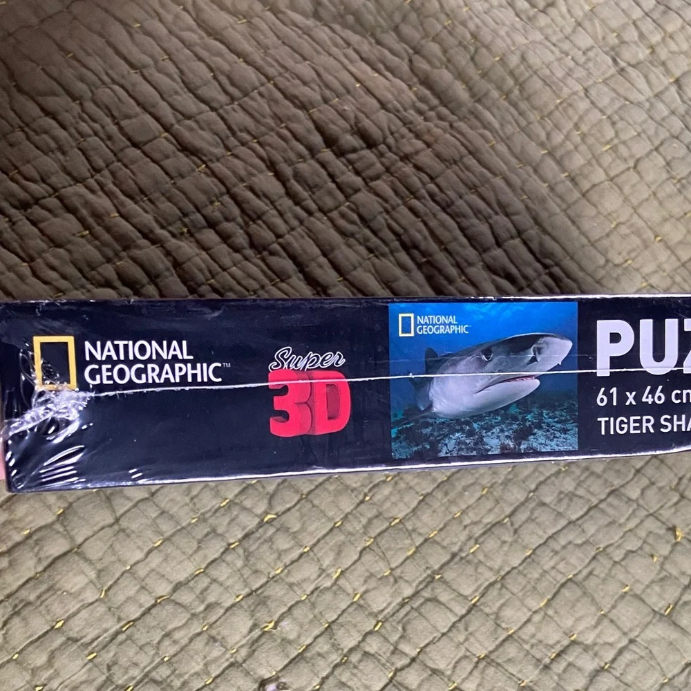 🏷️ National Geographic 3D 500 Pcs. Tiger Shark Puzzle Still Sealed Aged 6+ - Picture 4 of 11